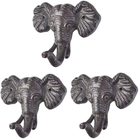 MechWares Elefánt Dekoráció, Fali Akasztóval öntöttvas, nagy teherbírású Kabát | Kulcs | Sapka | Sál | Zsák | Törölköző Akasztó