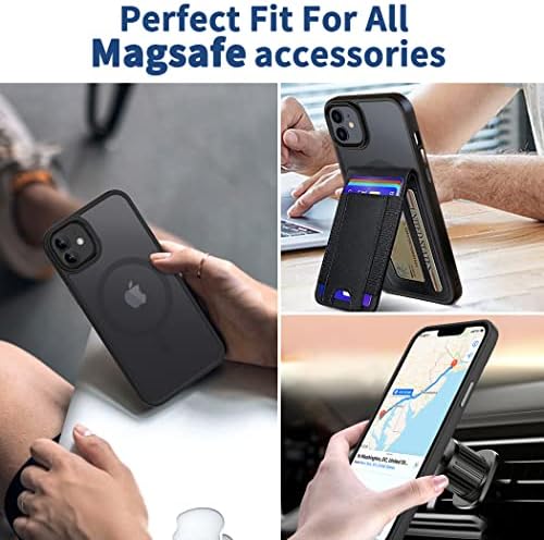 CACOE Mágneses tok iPhone 12 & iPhone 12 Pro 2020 6.1 inch-Kompatibilis MagSafe & Mágneses autótelefon-Hegy,Anti-Ujjlenyomat