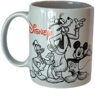 Disney Mickey Egér, Donald Kacsa, Goofy Vázlatos Csoport 11oz. Bögre (Vázlatos Csoport Script 11oz Bögre)