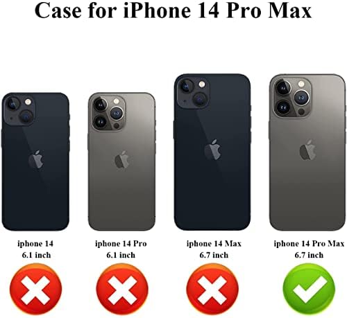 LakiBeibi Telefon tok iPhone 14 Pro Max Dual Layer Prémium Bőr tok iPhone 14 Pro Max Pénztárca tok-Kártya Birtokosai Flip