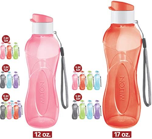 MILTON Víz Üveg Gyerekek Újrafelhasználható Szivárgásmentes 12 Oz Műanyag Széles Szája Nagy, Nagy Italt Üveg BPA & Szivárgás
