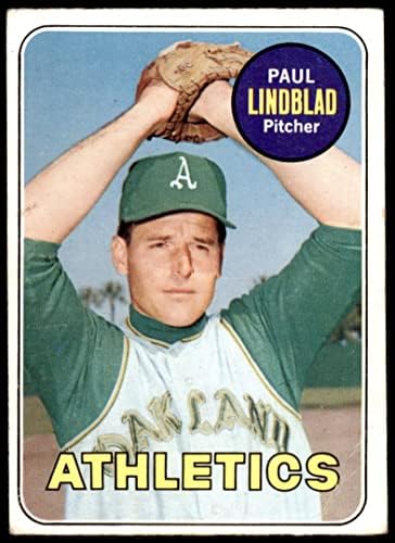1969 Topps 449 Paul Lindblad Oakland Athletics (Baseball Kártya) JÓ Atlétika