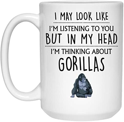 Gorilla Ajándék, Gorilla Bögre, Gorilla Szerető Ajándék, Vicces Gorilla Ajándékok, Ajándék Gorilla Szeretők, Nők, Férfiak,