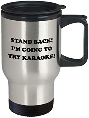 Vicces Karaoke Ajándék - Karaoke Utazási Bögre - Karaoke Szerető Jelen - Vissza fogom Próbálni Karaoke