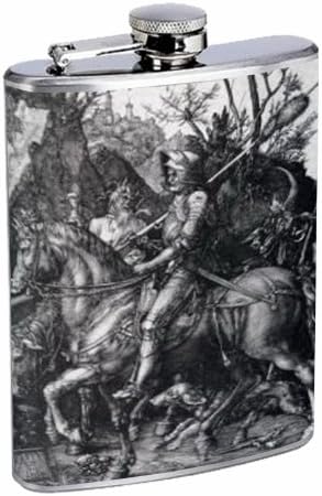 Albrecht Dürer Lovag, Halál, Ördög Lombik 8oz Rozsdamentes Acél D-211