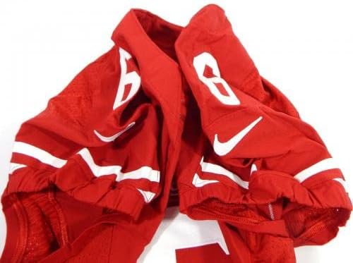 2013-ban a San Francisco 49ers 6 Játék Kiadott Piros Mez 42 DP35606 - Aláíratlan NFL Játék Használt Mezek