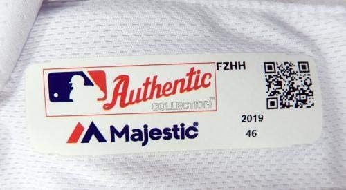 2019 Oakland Egy Atlétika Jeremy Lompos 90 Játék Kiadott Fehér Jersey 150 & PS P - Játék Használt MLB Mezek
