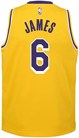 Nike Lebron James Los Angeles Lakers Arany Gyerek Ikon Kiadás Swingman Jersey Nagy