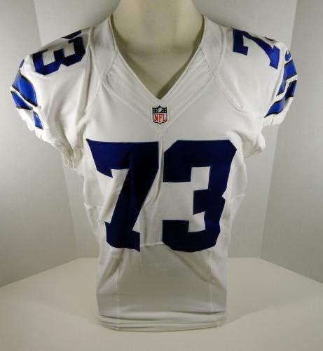 2013 Dallas Cowboys Mackenzy Bernadeau 73 Játék Kiadott Fehér Jersey - Aláíratlan NFL Játék Használt Mezek