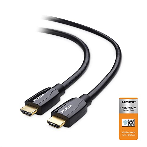 Kábel Számít [Prémium Hitelesített] a HDMI-HDMI Kábel 6 ft (Premium HDMI Kábel) a 4K HDR-Támogatás Fekete