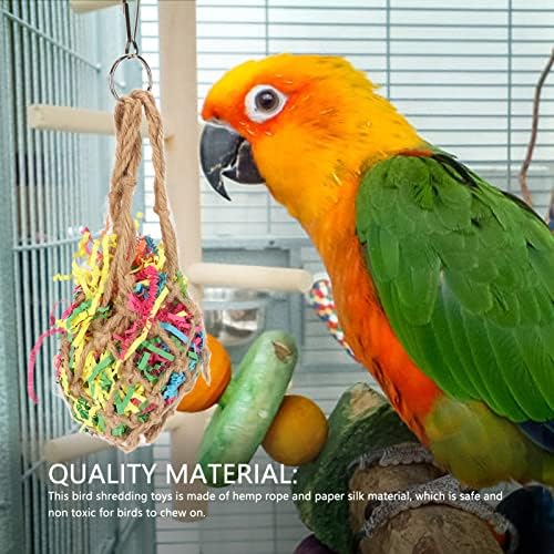 Rosvola Madár Papagájok Zúzó Játékok, Lógó Madár Aprítási Játékok 2db Tovább Egészséges Multifunkcionális Színes, Könnyű