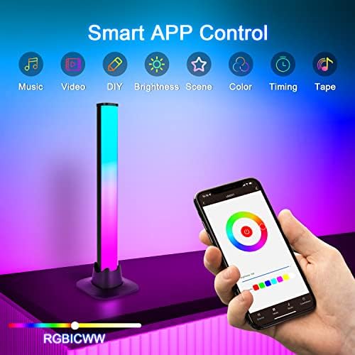 KioGro Smart LED Bárok,RGB-ICWW 12 Jelenet Módok, Több Zene Módok Munka Alexa, a Google Asszisztens, Szín, Fény, Bár a Szórakozás,