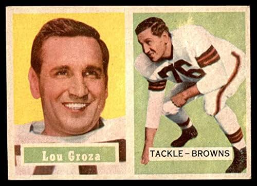 1957 Topps 28 Lou Groza Cleveland Browns-FB (Foci Kártya) EX Browns-FB Ohio St.