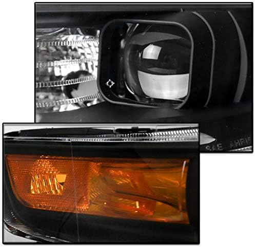 ZMAUTOPARTS DRL LED Fekete Projektor Fényszórók, Fényszóró, 6 Fehér LED Világítás DRL A 2004-2008 Acura TSX