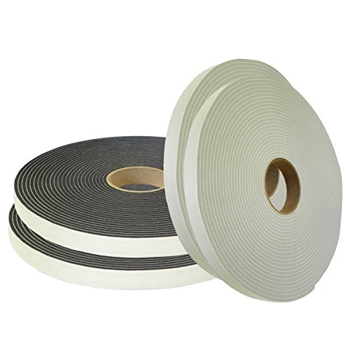 Egyoldalas PVC Hab Szalag - Alacsony Sűrűségű (1/16 (0.063 a), 5/8 (15mm), Fekete)