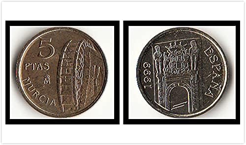 Európai Új-Spanyolország 5 Péda Érmét 1999-Es Kiadás Külföldi Érmék Emlékérmék Gyűjtemény