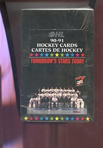 1990-91 7 Inning Vázlat OHL Ontario Hoki Viasz Csomag, Doboz, Kártya Beállítása 90-91 - Asztalon Jégkorong Kártyák