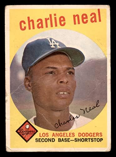 1959 Topps 427 Charlie Neal Los Angeles Dodgers (Baseball Kártya) HITELES Dodgers