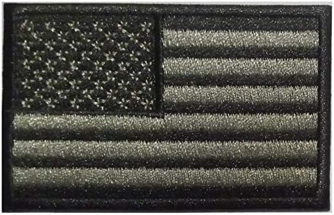Amerikai Zászló Javítás Ezüst Zöld USA Zászló, 3 x 2 cm - Katonák, Katonák Hímzett Vasalót/Varrni Javítás