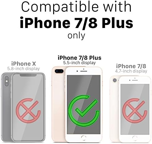 VENA Tárca Esetben Kompatibilis az iPhone 8 Plusz, iPhone 7 Plus, vCommute (Katonai Csepp Védelem) Flip Bőr borítású Kártya