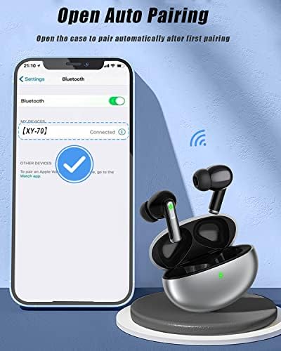 A vezeték nélküli Fülhallgatót Bluetooth 5.1 Fejhallgató 4-Mikrofon Tiszta Hívás ENC zajszűrő fülhallgató Mély Basszus 30