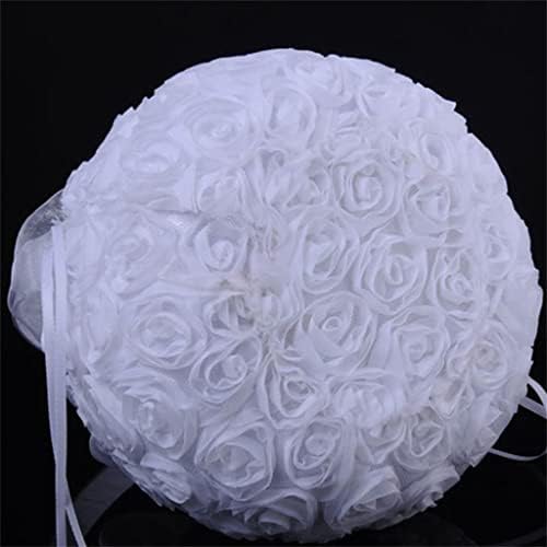 SJYDQ Fehér Európai Menyasszony Hímzés Kosár Rózsa Díszítéssel, Csipkés Esküvői Virág Lány Kis Kellékek