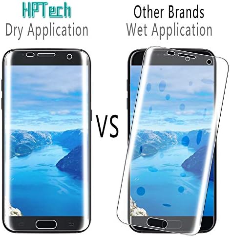 HPTech 2-Pack képernyővédő fólia Samsung Galaxy S7 él Teljes Lefedettség PET Fólia, HD Világos, Buborék Ingyenes, az Ügy