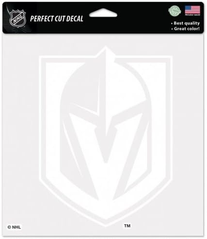 WinCraft NHL Vegas Arany Lovagok 8x8 Tökéletes Vágott Fehér Matrica, Egy Méret, a Csapat Színe