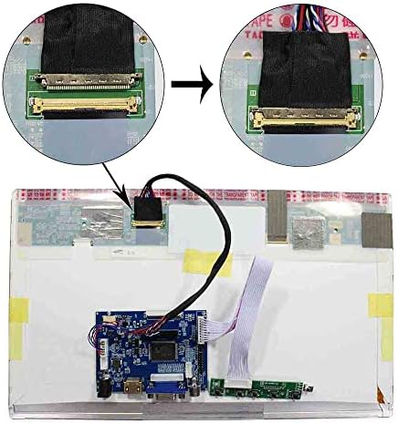 VSDISPLAY HD-MI VGA 2AV LCD Vezérlő Tábla Dolgozni 14 15.6 b140xtn03.1 LP140WH1 BT140XW02 B156XW02 1366x768 LVDS 40Pin wled