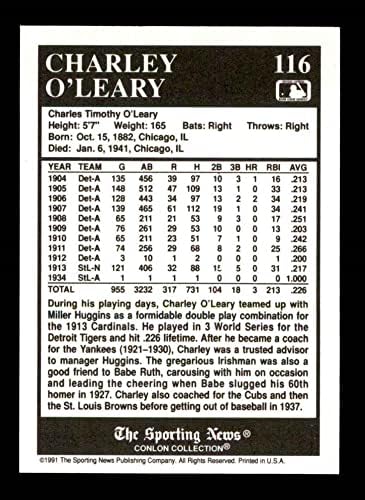 1991 Conlon 116 1927 Yankees Charley O ' Leary New York Yankees (Baseball Kártya) NM/MT Yankees