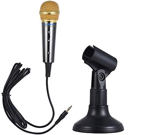 ZPLJ Áll Mini Ének/Hangszer Mikrofon Hordozható Kézi Karaoke Éneklés Felvételi Mikrofon állvánnyal Konzol Jogosultja Mikrofon