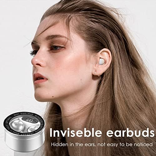 Xmenha Láthatatlan Bluetooth Fülhallgató Vezeték nélküli Kis Apró fülhallgató Titkos, Rejtett Fejhallgató a Munka Alszik