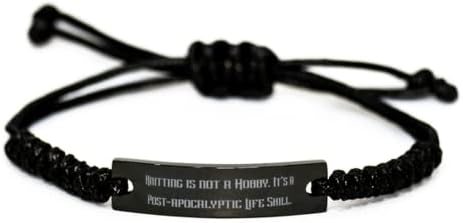 Kötés nem egy Hobbi. Ez egy Poszt-Apokaliptikus Képesség. Fekete Kötél Karkötő, Kötés Vésett Karkötő, Ragyogó Kötés