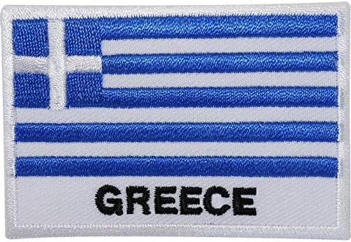 Görögország Zászló Hímzett Vas/Varrjuk Fel A Patch-Görög Ruhákat Farmer Hímzett Jelvény