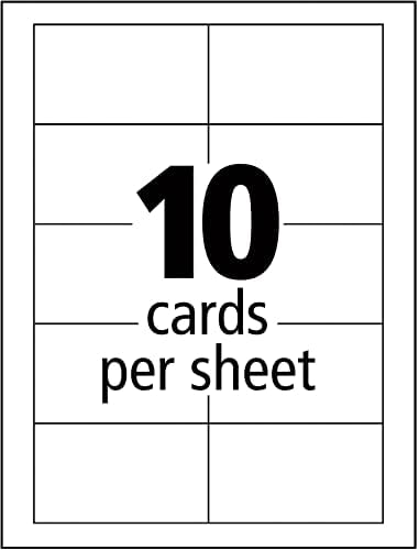Avery Tiszta Edge Nyomtatható Üzleti Kártya, 2 X 3,5, Fehér, 400/Doboz (08877)