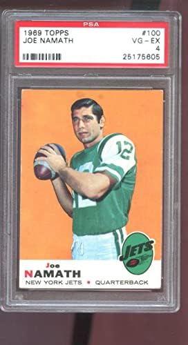 1969 Topps 100 Joe Namath PSA 4 Osztályú Labdarúgó-Kártya NFL New York Jets - Aláíratlan Labdarúgó Kártyák