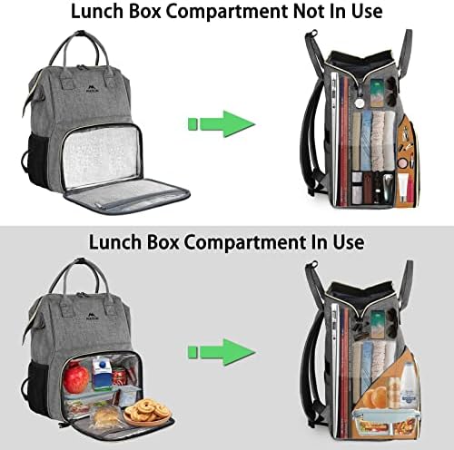 Ebéd Hátizsák, Szigetelésű Hűtőtáska Hátizsák Ebédet Laptop Hátizsák, USB-Port, a Nők, Férfiak, Vízálló szivárgásmentes Ebéd
