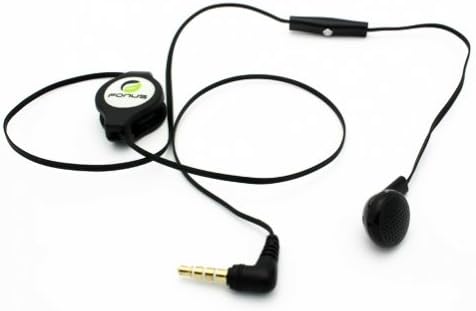 Fonus Fekete Behúzható 3,5 mm-es Mono Kihangosító Headset Fülhallgató Egyetlen Fülhallgató Mikrofonnal a MetroPCS Samsung