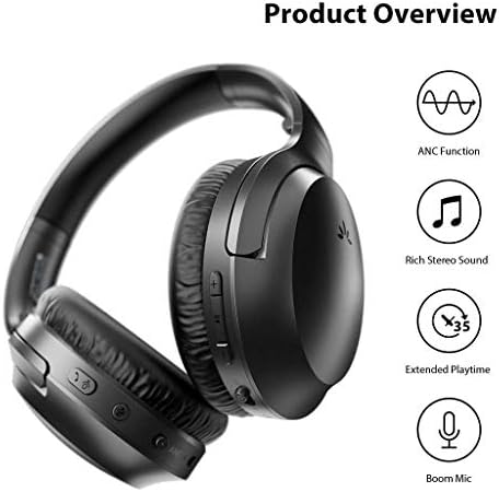 Avantree HT5006 & Aria - Vezeték nélküli Fejhallgató Fülhallgató a TV Nézés w/Bypass Bluetooth Adó & Bluetooth 5.0 Aktív
