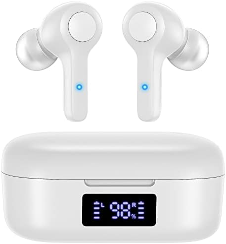 MOZOTER Bluetooth 5.3 Vezeték nélküli Fülhallgató,Mély Basszus Hangos Tisztán a zajcsökkentés 4 Mikrofon Fülhallgató Vezeték