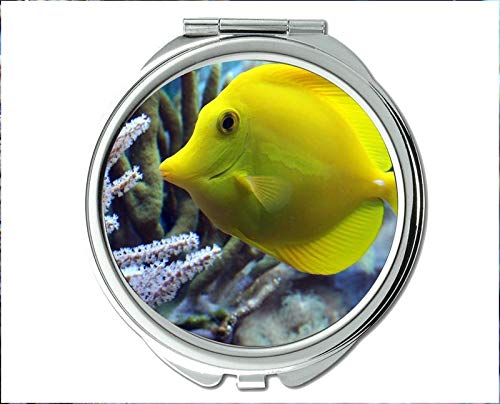 Tükör,Utazási Tükör,tengeri hal téma a Zsebéből Tükör,hordozható tükör 1 X 2X Nagyító