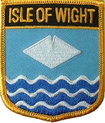 Isle of Wight Pajzs Hímzett Patch, 7cm x 6cm