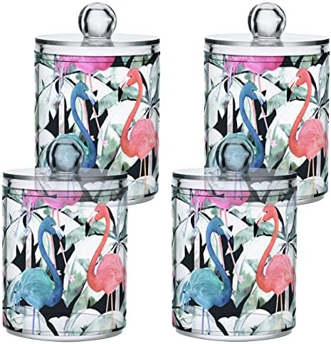 Akvarell Flamingók Vatta Jogosultja Wc Tartályok Üvegek szemhéjakkal Meghatározott Pamut Labdát Pad Kör Jogosult Jar a Vatta