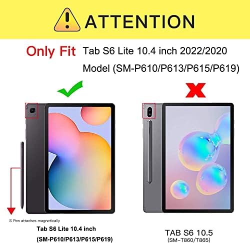 Samsung Galaxy Tab S6 Lite Esetben 10.4 2022/2020 a Screen Protector S tolltartó,Blosomeet, nagy teherbírású védőtok S6 Lite
