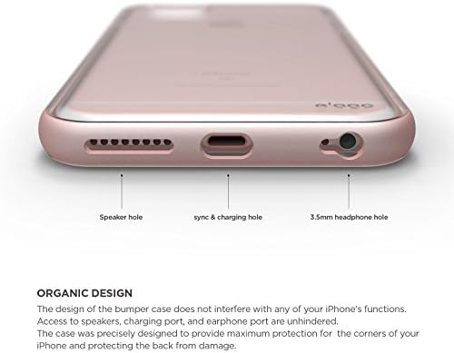 elago® [Dualista[Crystal Rose Gold] - [Prémium Alumínium Bumper][Dual Layer][Prémium Hibrid Építési] – iPhone 6/6-OS Plusz