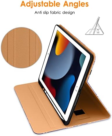 DTTO iPad 9./8./7. Generációs 10.2 Hüvelyk Esetben 2021/2020/2019, Prémium Bőr Üzleti Folio Stand burkolat Edzett Üveg kijelző
