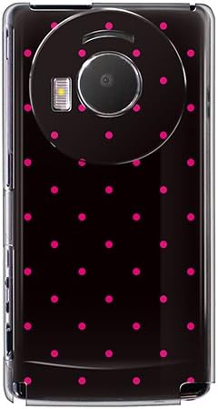 CaseMarket SoftBank LUMIX Phone (101P) Polikarbonát Egyértelmű Nehéz Ügy [ Dot Minta Mikro - Fekete-Rózsaszín ]