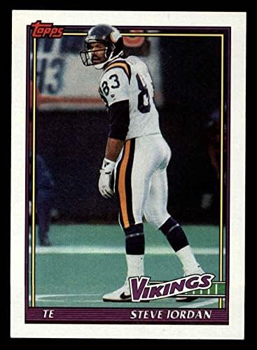 1991 Topps 383 Steve Jordan Minnesota Vikings (Foci Kártya) NM/MT Vikingek Barna