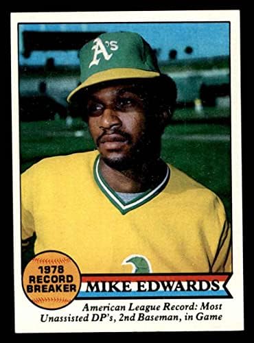 1979 Topps 201 Rekordot Mike Edwards Atlétika (Baseball Kártya) NM/MT Atlétika