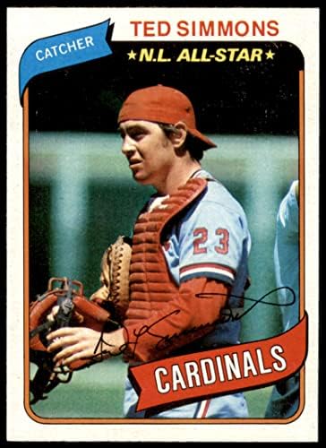 1980 Topps 85 Ted Simmons St. Louis Cardinals (Baseball Kártya) NM+ Bíborosok